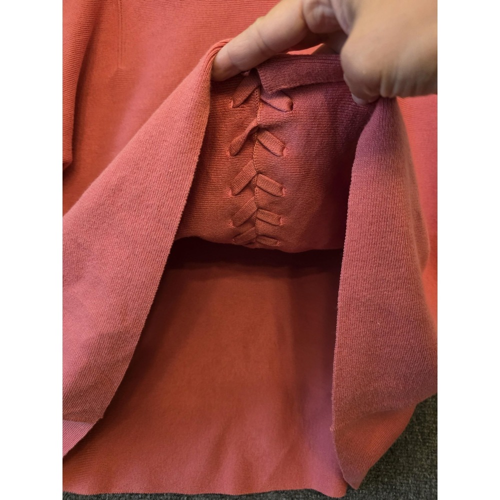 J Jill Sweater Womens Small Pink Boat Neck Long Sleeve Pullover Back Strap - Picture 11 of 12